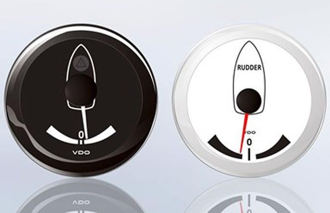 vdo marine navigation instruments - ViewLine rudder angle gauge